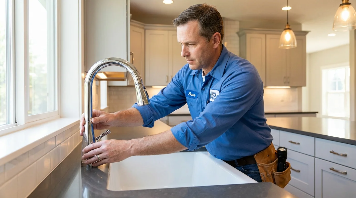 Kitchen faucet installation by Johns Plumbing LLC in Fenton